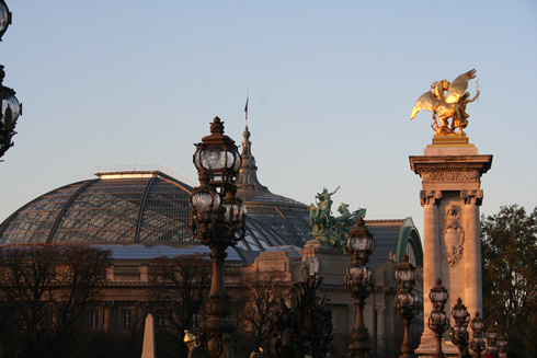 outside of the Grand Palais, Paris